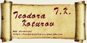 Teodora Koturov vizit kartica